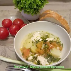 Тушёная картошка с куриным мясом