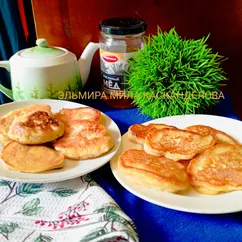 Оладьи на кефире с манкой и мукой 