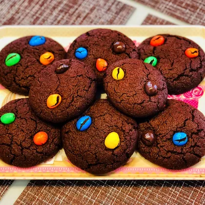 Шоколадное печенье с m&m🍪