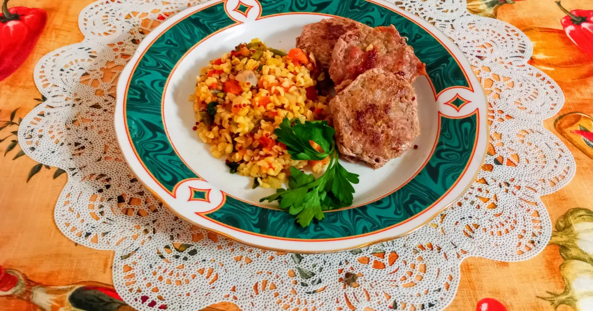 Булгур с киноа и овощами с котлетами рецепт с фото пошаговый от Людмила ...