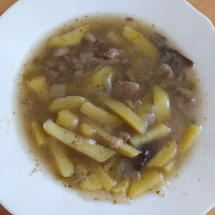 Суп с маслятами и картофелем (веганский)