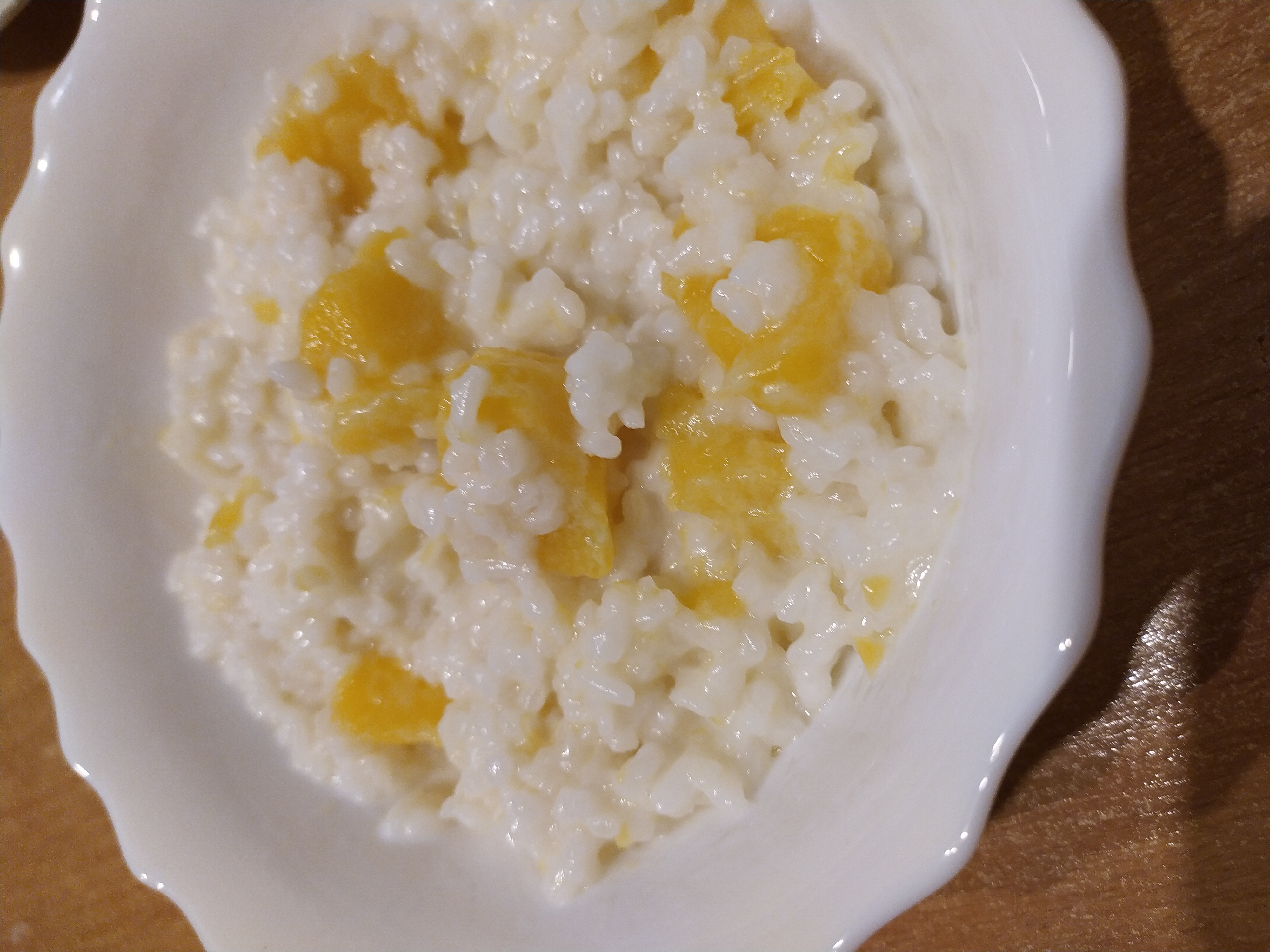 Рисовая каша на кокосовом молоке с тыквой 