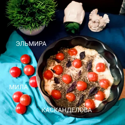 Закуска утренняя с помидорами и сыром