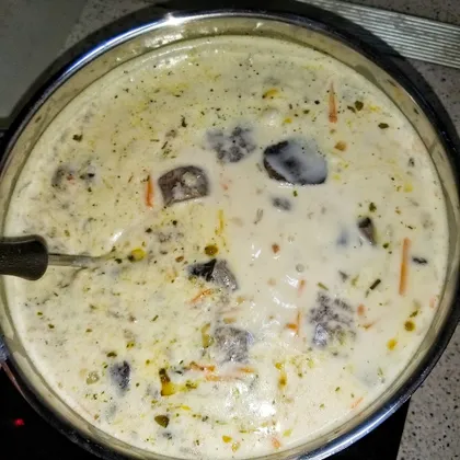 Сливочный суп из лесных грибов