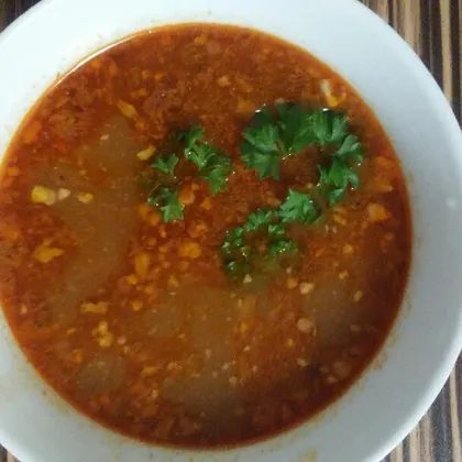 Остренький рисово-томатный суп