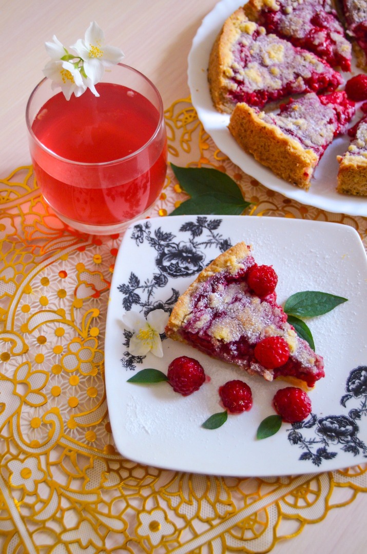 Цветаевский пирог в духовке с малиной - рецепт с фото - Рецепты, продукты, еда | Сегодня