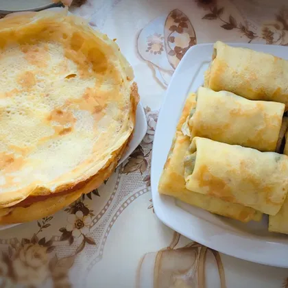 Сочные блинчики с мясом🤤🤤🤤