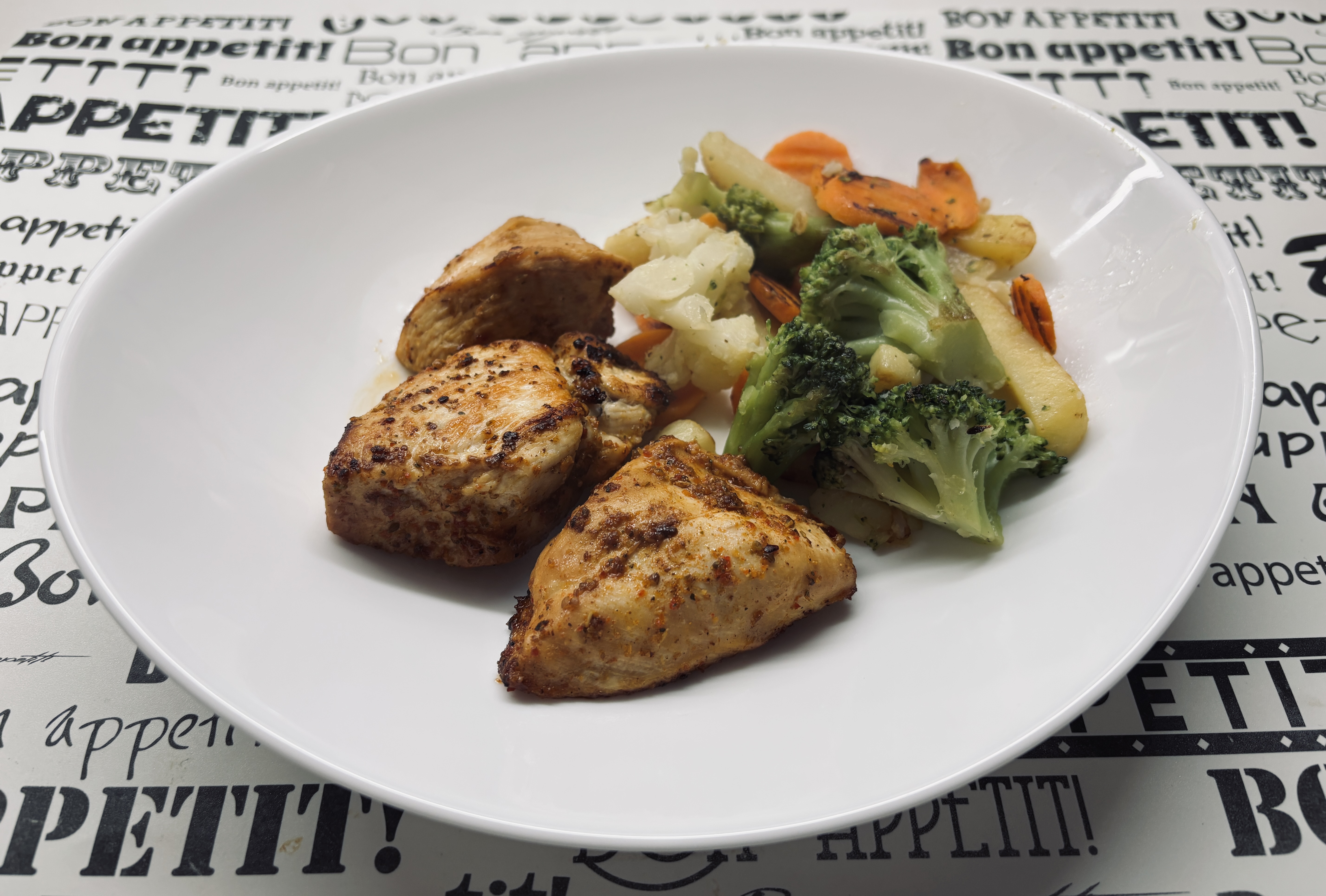 Курица с овощами (быстрый ужин)