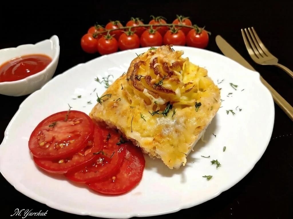 Мясные гнезда с картофельной шапочкой 