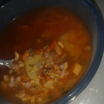 Суп с гречкой (на курином бульоне)