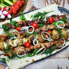 Свиной шашлык в яичном маринаде