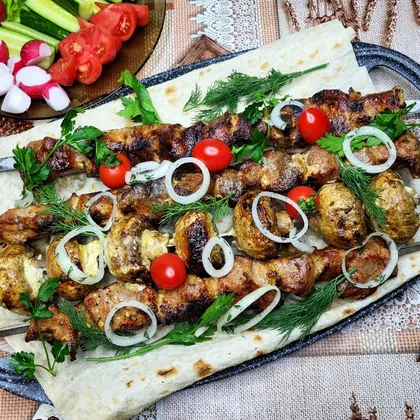 Свиной шашлык в яичном маринаде