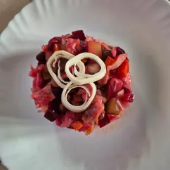 Винегрет с фасолью и печёными овощами