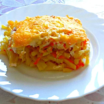 Картофель с курицей под сыром