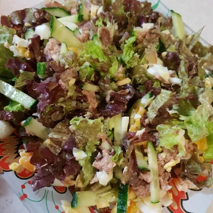 Самый простой салат с тунцом #пп