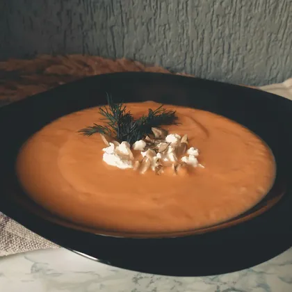 Тыквенный крем-суп с сыром Фета