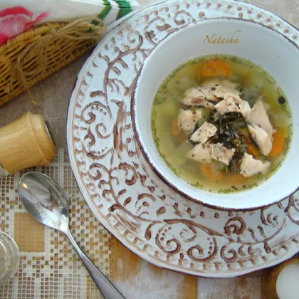 Куриный суп с диким рисом