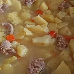 Куриные желудочки с картошкой