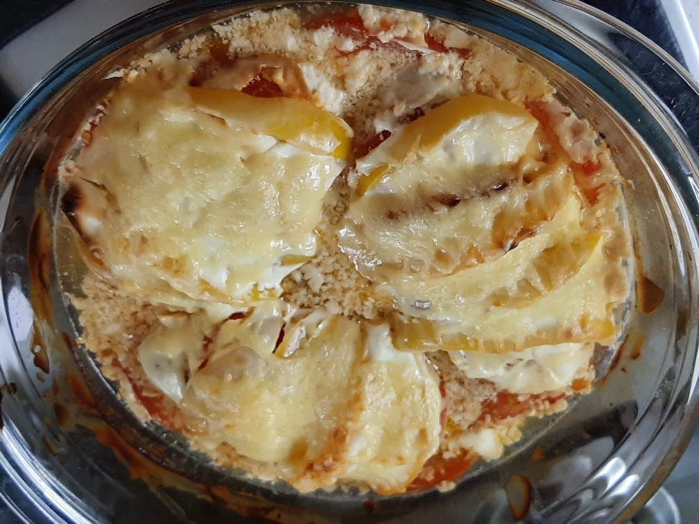 Филе фаршированное овощами, под сыром