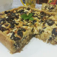 Заливной пирог с курицей, грибами и сыром🧀👌💕