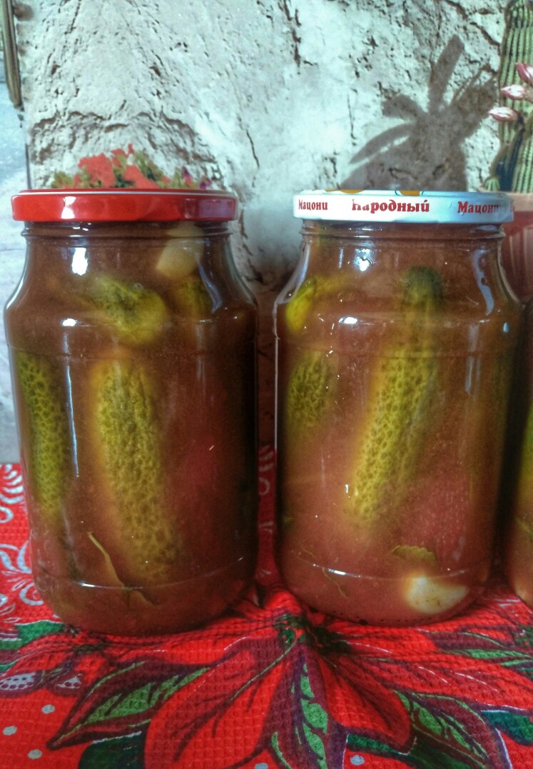 Огурцы маринованные в кетчупе Чили