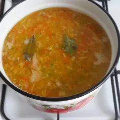 Супчик с печенью и пупками😋