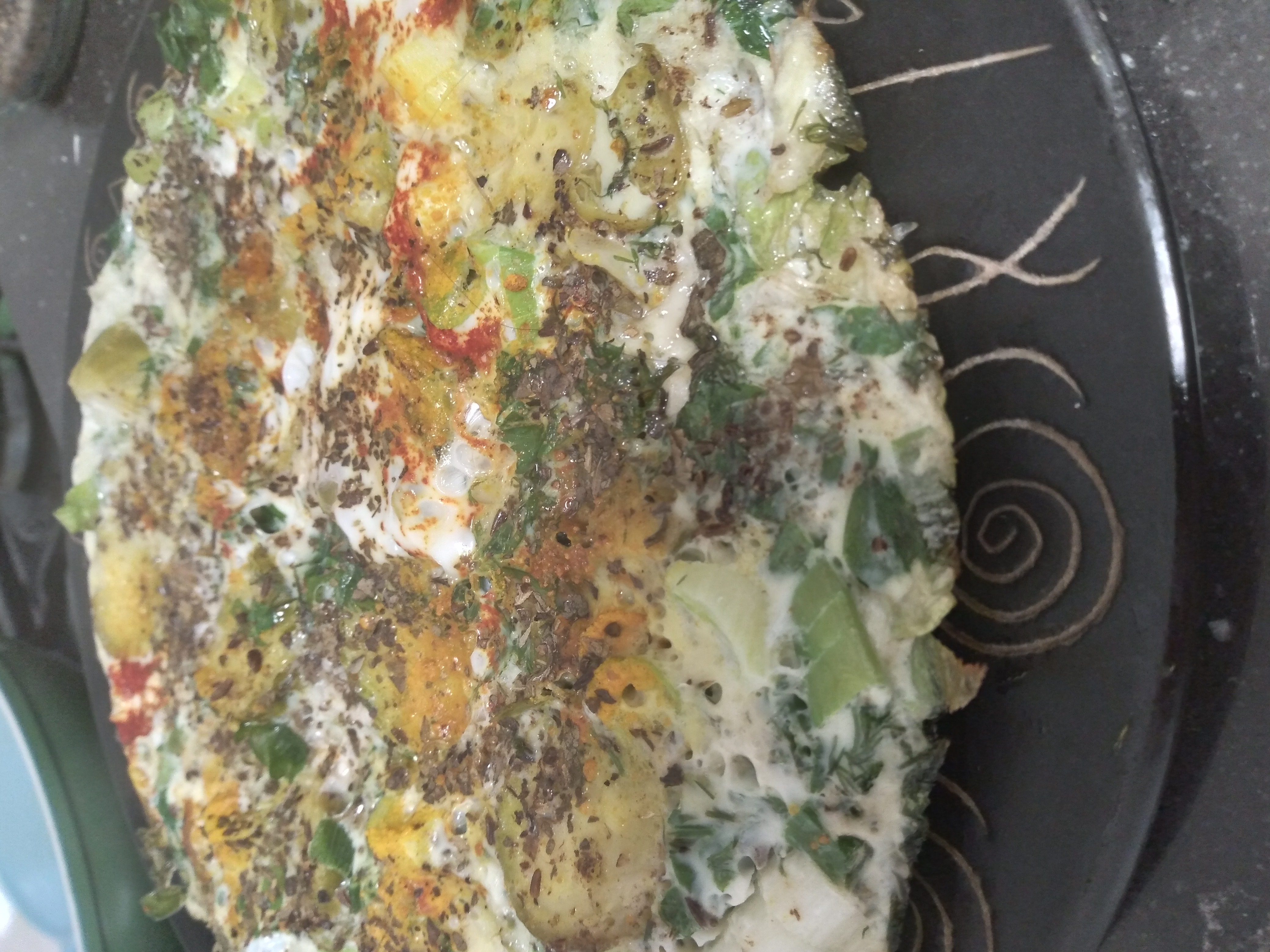 Омлет с брюссельской капустой и зеленью