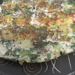 Омлет с брюссельской капустой и зеленью