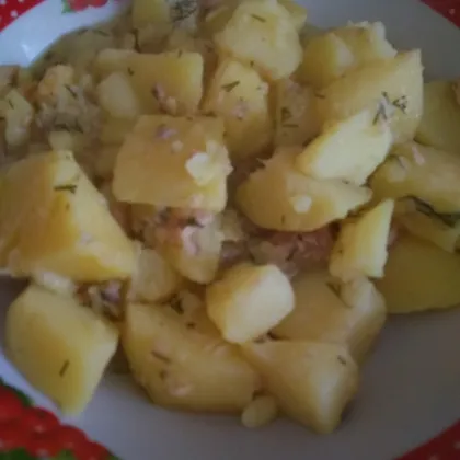 Картофель с горбушей в мультиварке