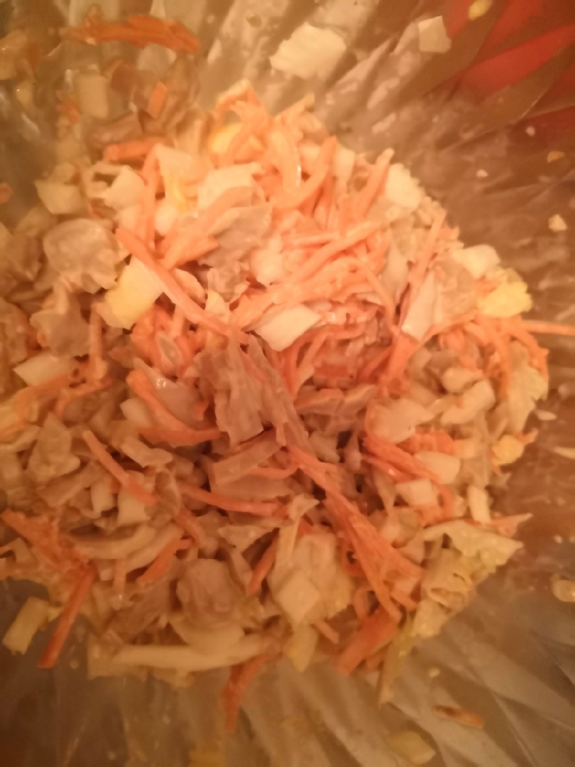 Маринованный салат с шампиньонами