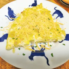 Макароны, запечённые с яйцом 