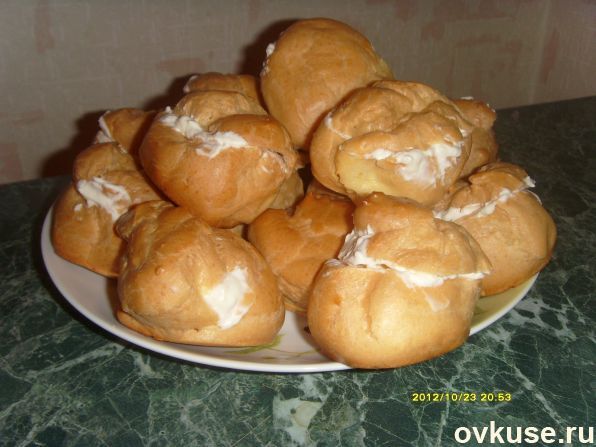 Эклеры со сметанно-творожным кремом