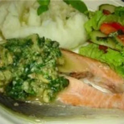 Рыба с «зеленым» соусом