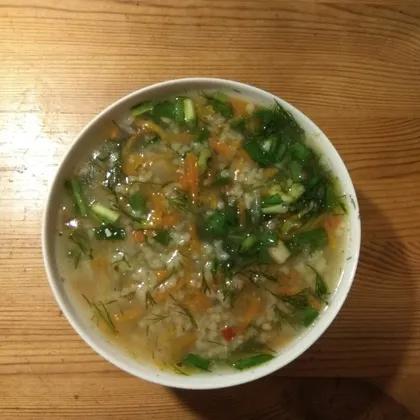 Рисовый суп без картофеля