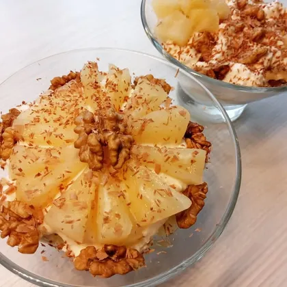 Творожно - ананасовый десерт за 15 минут🍧❤!