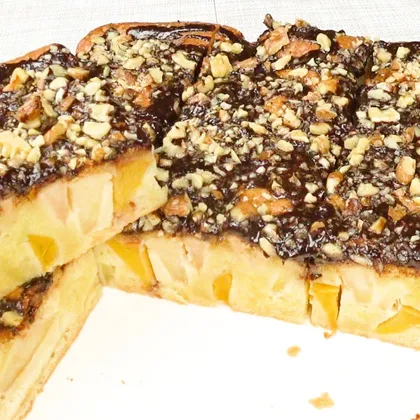 Шикарный пирог с персиками и яблоками в шоколаде | Chic pie with peaches and apples in chocolate