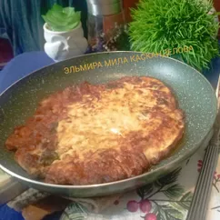 Омлет с лавашом на сковороде