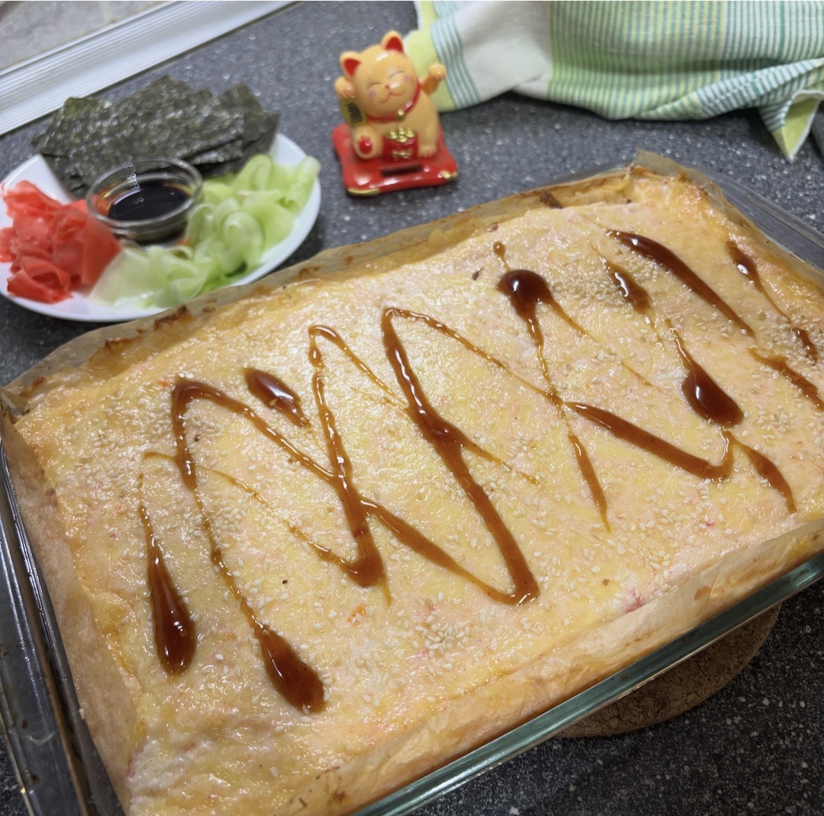 Запеченный суши-торт