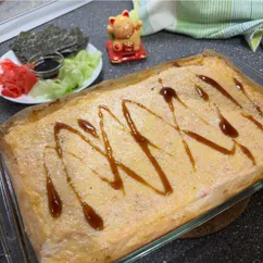 Запеченный суши-торт