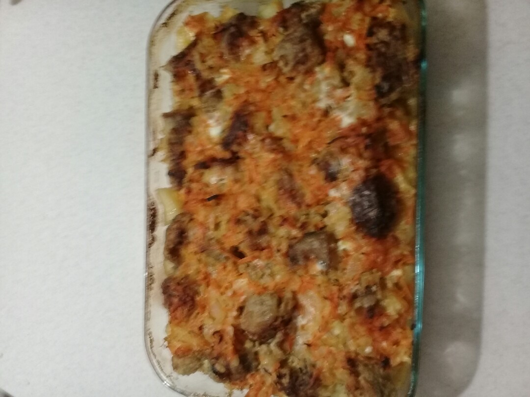 Минтай тушенный с картофелем