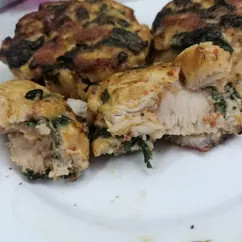 Рубленные куриные котлеты со шпинатом 🥬🍗