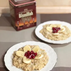 Овсяная каша 🥣с бананом и зёрнами граната.😋😋