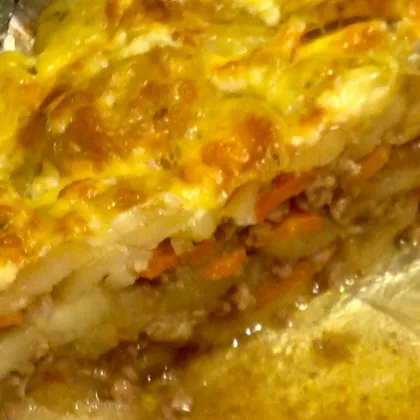 Картофель, запечённый в духовке под сырной корочкой