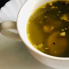 Овощной суп с курицей и шампиньонами