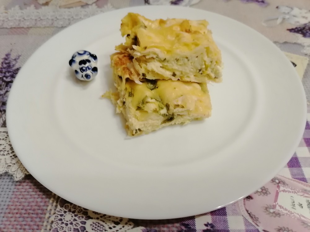 Заливной пирог из лаваша 🧀