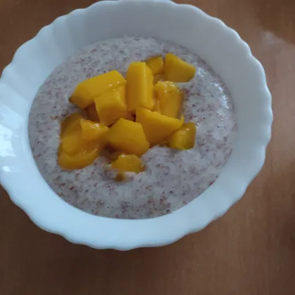 Льняная каша с манго