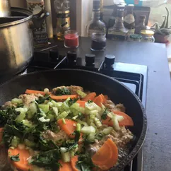 Капуста тушёная с куриным фаршем 🥕🥒