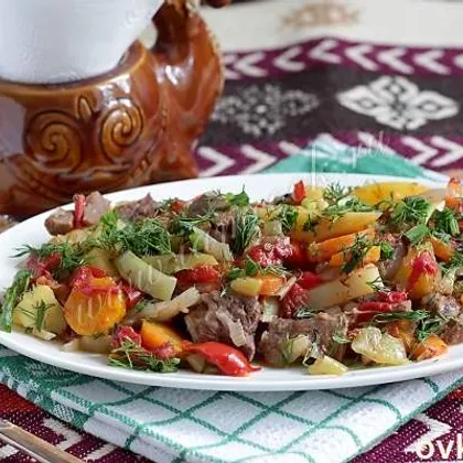 Нарханги - мясо с овощами по-узбекски