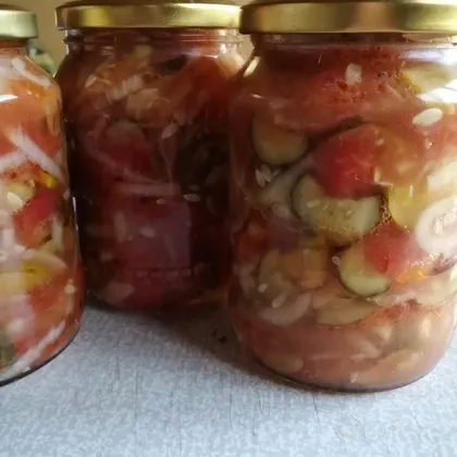Салат из томатов и огурцов на зиму