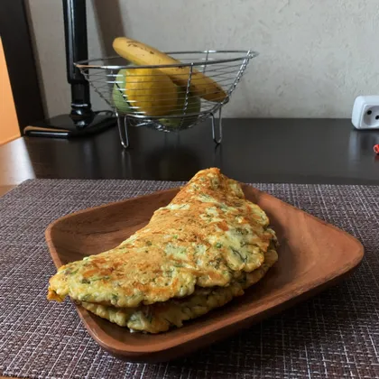 Идея завтрака (Творогоблин с сыром и зеленью)